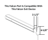 Falcon 6-5/8 in. x 2-1/2 in. Chassis Head Concealed Vertical Rod Exit Device Replacement Dogging Mechanism - Image 3 of 0