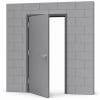 Commercial Industrial Galvanealed Flush Hollow Metal Steel Door, 42 in. x 80 in. (3668) Left Hand Reverse, Frame For Masonry Block Wall, and Hardware (3-4 Week Production Time) - Image 1 of 0