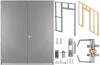 72 in. x 96 in. (6080) RHRA Commercial Industrial 18 Gauge Flush Hollow Metal Steel Double Door Insulated With Polystyrene Core, 16 Gauge Frame For Wood or Metal Stud Wall, and Hardware - Image 1 of 0