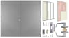 84 in. x 80 in. (7068) LHRA Commercial Industrial 18 Gauge Flush Hollow Metal Steel Double Door Insulated With Polystyrene Core, 16 Gauge Drywall Frame, and Hardware - Image 1 of 0