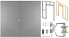 84 in. x 80 in. (7068) LHRA Commercial Industrial 18 Gauge Flush Hollow Metal Steel Double Door Insulated With Polystyrene Core, 16 Gauge Frame For Wood or Metal Stud Wall, and Hardware - Image 1 of 0