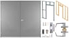 84 in. x 84 in. (7070) RHRA Commercial Industrial 18 Gauge Flush Hollow Metal Steel Double Door Insulated With Polystyrene Core, 16 Gauge Frame For Wood or Metal Stud Wall, and Hardware - Image 1 of 0