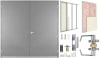 84 in. x 96 in. (7080) RHRA Commercial Industrial 18 Gauge Flush Hollow Metal Steel Double Door Insulated With Polystyrene Core, 16 Gauge Drywall Frame, and Hardware - Image 1 of 0