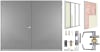 96 in. x 80 in. (8068) LHRA Commercial Industrial 18 Gauge Flush Hollow Metal Steel Double Door Insulated With Polystyrene Core, 16 Gauge Drywall Frame, and Hardware - Image 1 of 0