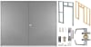 96 in. x 80 in. (8068) RHRA Commercial Industrial 18 Gauge Flush Hollow Metal Steel Double Door Insulated With Polystyrene Core, 16 Gauge Frame For Wood or Metal Stud Wall, and Hardware - Image 1 of 0