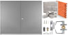 96 in. x 84 in. (8070) RHRA Commercial Industrial 18 Gauge Flush Hollow Metal Steel Double Door Insulated With Polystyrene Core, 16 Gauge Frame For Masonry Block Wall, and Hardware - Image 1 of 0