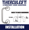 Offset Storefront Door Pull Back to Back Set - 9 inch CTC (Center to Center) - Image 2 of 0