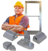 Wells Aluminum Storefront Door Offset Pivot Hinge For 7/64 Inch Recessed Door - Image 1 of 0