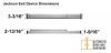 Jackson 3-3/16 in. Tall Chassis Head Concealed Vertical Rod Panic Bar, Left Hand Reverse, For 36 in. Wide Storefront Door, Dark Bronze Finish - Image 2 of 0