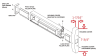 Kawneer Surface Mount Push Bar, 7-3/4 Inch Tall x 1-7/16 Inch Head, With Dogging Feature, For 48 in. Commercial Glass Door, Clear Finish - Image 2 of 0