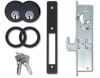 Kawneer Commercial Door Hook Bolt Lock Kit With Outside Mortise Key Cylinder and Inside Thumbturn, 31/32 in. Backset, Dark Bronze Finish - Image 1 of 0