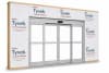 Commercial Automatic Sliding Door, 4 Panel Exterior Bi Part Automatic Door System With DC Motor, Microprocessor Control, Safety Sensors, and Hardware, Glass Not Included, Clear Anodized Finish - Image 9 of 0