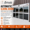 Commercial Automatic Sliding Door, 4 Panel Exterior Bi Part Automatic Door System With DC Motor, Microprocessor Control, Safety Sensors, and Hardware, Glass Not Included, Clear Anodized Finish - Image 10 of 0