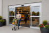 Commercial Automatic Sliding Door, 4 Panel Exterior Bi Part Automatic Door System With DC Motor, Microprocessor Control, Safety Sensors, and Hardware, Glass Not Included, Clear Anodized Finish - Image 4 of 0