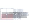 R7483 7-1/2 in. x 1 in. Door Closer - Pull Side Mount Drop Plate, Aluminum Finish (AL) - Image 1 of 0