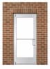 Exterior Commercial Glass Storefront Door For Block Wall, With Entrance Trim Package, (3668) 42 in. x 80 in. Right Hand, Clear Anodized Finish - Image 3 of 0
