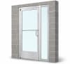 Narrow Stile Commercial Aluminum Storefront Door and 12 in. Sidelite Frame, Standard Traffic, Exterior Block Wall, 36" x 84" Right Hand, 1" Low-E Glass, Clear Anodized - Image 1 of 0