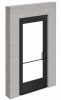 Commercial Aluminum Storefront Glass Door and Frame For Exterior Block Wall, 42" x 96" Right Hand, 1" Low E Glass Pre-Installed, Entrance Hardware Package, Dark Bronze Anodized - Image 1 of 0