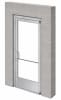 Commercial Aluminum Storefront Glass Door and Frame For Exterior Block Wall, 48" x 80" Left Hand, 1" Low E Glass Pre-Installed, Entrance Hardware Package, Clear Anodized - Image 1 of 0
