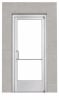Commercial Aluminum Storefront Glass Door and Frame For Exterior Block Wall, 48" x 80" Left Hand, 1" Low E Glass Pre-Installed, Entrance Hardware Package, Clear Anodized - Image 2 of 0