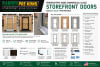 36" x 80" Pre-Hung Pre-Glazed Commercial Storefront Glass Door - RH - Exterior Block Wall - Clear Anodized - Image 3 of 0