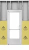 Commercial Aluminum Storefront Glass Door and Frame For Exterior Steel Stud Wall, 42" x 96" Right Hand, 1" Low E Glass Pre-Installed, Entrance Hardware Package, Clear Anodized - Image 2 of 0