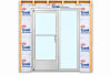 Narrow Stile Commercial Aluminum Storefront Door and 24 in. Sidelite Frame, Standard Traffic, Exterior Wood Stud Wall, 36" x 84" Right Hand, 1" Low-E Glass, Clear Anodized - Image 2 of 0