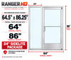 Narrow Stile Commercial Aluminum Storefront Door and 24 in. Sidelite Frame, Standard Traffic, Exterior Wood Stud Wall, 36" x 84" Right Hand, 1" Low-E Glass, Clear Anodized - Image 4 of 0