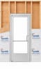 Commercial Aluminum Storefront Glass Door and Frame For Exterior Wood Stud Wall, 36" x 96" Right Hand, 1" Low E Glass Pre-Installed, Entrance Hardware Package, Clear Anodized - Image 2 of 0