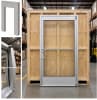 36" x 80" Pre-Hung Pre-Glazed Commercial Storefront Glass Door - LH - Interior Block Wall - Clear Anodized - Image 1 of 0