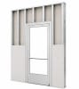 Commercial Aluminum Storefront Glass Door and Frame For Interior Steel Stud Wall With Drywall On Both Sides (Butt Installation), 48" x 80" Left Hand, 1/4" Tempered Glass Pre-Installed, Entrance Hardware Package, Clear Anodized - Image 1 of 0