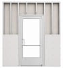 Commercial Aluminum Storefront Glass Door and Frame For Interior Steel Stud Wall With Drywall On Both Sides (Butt Installation), 48" x 84" Left Hand, 1/4" Tempered Glass Pre-Installed, Entrance Hardware Package, Clear Anodized - Image 2 of 0