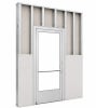 Commercial Aluminum Storefront Glass Door and Frame For Interior Steel Stud Wall With Drywall On Both Sides (Butt Installation), 48" x 84" Right Hand, 1/4" Tempered Glass Pre-Installed, Entrance Hardware Package, Clear Anodized - Image 1 of 0
