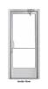 Commercial Aluminum Storefront Glass Door and Frame For Interior Steel Stud Wall With Drywall On Both Sides (Butt Installation), 48" x 84" Right Hand, 1/4" Tempered Glass Pre-Installed, Entrance Hardware Package, Clear Anodized - Image 4 of 0