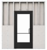 Commercial Aluminum Storefront Glass Door and Frame For Interior Steel Stud Wall With Drywall On Both Sides (Butt Installation), 48" x 96" Right Hand, 1/4" Tempered Glass Pre-Installed, Entrance Hardware Package, Dark Bronze Anodized - Image 2 of 0