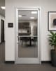 Interior Commercial Glass Storefront Door For Wood Stud Wall With Drywall (Butt Installation), With Entrance Trim Package, (3070) 36 in. x 84 in. Left Hand, Clear Anodized Finish - Image 5 of 0