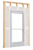 Interior Commercial Glass Storefront Door For Wood Stud Wall With Drywall (Butt Installation), With Entrance Trim Package, (3070) 36 in. x 84 in. Right Hand, Clear Anodized Finish - Image 1 of 0