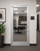 Interior Commercial Glass Storefront Door For Wood Stud Wall With Drywall (Butt Installation), With Entrance Trim Package, (3070) 36 in. x 84 in. Right Hand, Clear Anodized Finish - Image 5 of 0