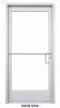 Interior Commercial Glass Storefront Door For Wood Stud Wall With Drywall (Butt Installation), With Entrance Trim Package, (3668) 42 in. x 80 in. Left Hand, Clear Anodized Finish - Image 6 of 0