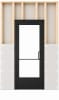 Commercial Aluminum Storefront Glass Door and Frame For Interior Wood Stud Wall With Drywall On Both Sides (Butt Installation), 48" x 96" Right Hand, 1/4" Tempered Glass Pre-Installed, Entrance Hardware Package, Dark Bronze Anodized - Image 2 of 0