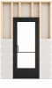 Commercial Aluminum Storefront Glass Door and Frame For Interior Wood Stud Wall With Drywall On Both Sides (Butt Installation), 42" x 80" Left Hand, 1/4" Tempered Glass Pre-Installed, Entrance Hardware Package, Dark Bronze Anodized - Image 2 of 0