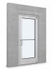 Medium Stile Commercial Aluminum Storefront Door and Frame, Moderate to Heavy Traffic, Exterior Block Wall, 42" x 80" Left Hand, 1" Low-E Glass, Clear Anodized - Image 1 of 0