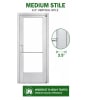 Medium Stile Commercial Aluminum Storefront Door and Frame, Moderate to Heavy Traffic, Interior Block Wall, 36" x 80" Right Hand, 1/4" Tempered Glass, Dark Bronze Anodized - Image 7 of 0
