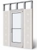 Medium Stile Commercial Aluminum Storefront Door and Frame, Moderate to Heavy Traffic, Interior Steel Stud Wall With Drywall On Each Side (Butt Installation), 42" x 84" Left Hand, 1/4" Tempered Glass, Clear Anodized - Image 1 of 0