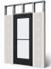 Medium Stile Commercial Aluminum Storefront Door and Frame, Moderate to Heavy Traffic, Interior Steel Stud Wall With Drywall On Each Side (Butt Installation), 42" x 84" Left Hand, 1/4" Tempered Glass, Dark Bronze Anodized - Image 1 of 0