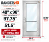 Wide Stile Commercial Aluminum Storefront Door and Frame, High Traffic & Abuse, Exterior Block Wall, 48" x 96" Left Hand, 1" Low-E Glass, Dark Bronze Anodized - Image 5 of 0