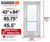 Wide Stile Commercial Aluminum Storefront Door and Frame, High Traffic & Abuse, Interior Block Wall, 42" x 84" Left Hand, 1" Low-E Glass, Clear Anodized - Image 5 of 0