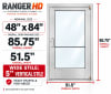 Wide Stile Commercial Aluminum Storefront Door and Frame, High Traffic & Abuse, Interior Metal Stud Wall, 48" x 84" Left Hand, 1/4" Tempered Clear Glass, Dark Bronze Anodized - Image 5 of 0
