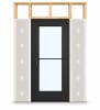 Wide Stile Commercial Aluminum Storefront Door and Frame, High Traffic & Abuse, Interior Wood Stud Wall, 48" x 96" Left Hand, 1/4" Tempered Clear Glass, Dark Bronze Anodized - Image 1 of 0
