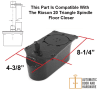 Rixson Left Hand 3/4 in. Offset Bottom Arm Assembly, Aluminum Finish For Rixson 20 Triangle Spindle Floor Closer - Image 3 of 0